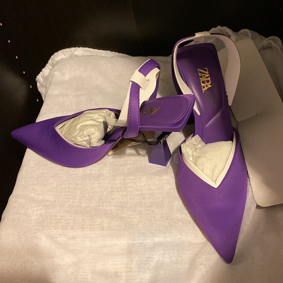 Purple sling back heels - Picture 6 of 6